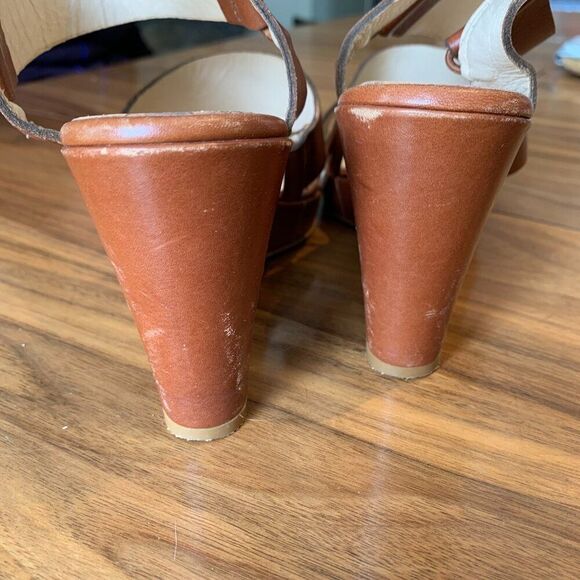 Sesto Meucci shoe wedge heel, leather, strappy, sandal, Italian made, platform - Picture 10 of 16